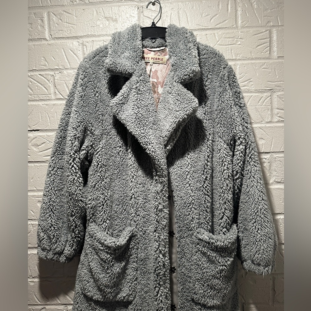 Free People Tessa Teddy Coat Size Medium - Picture 3 of 6
